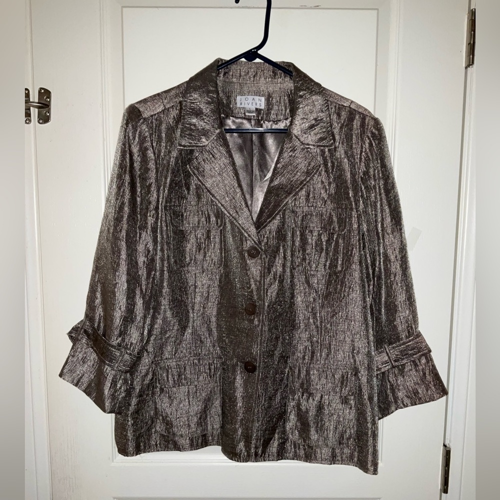 Joan rivers metallic looking blazer